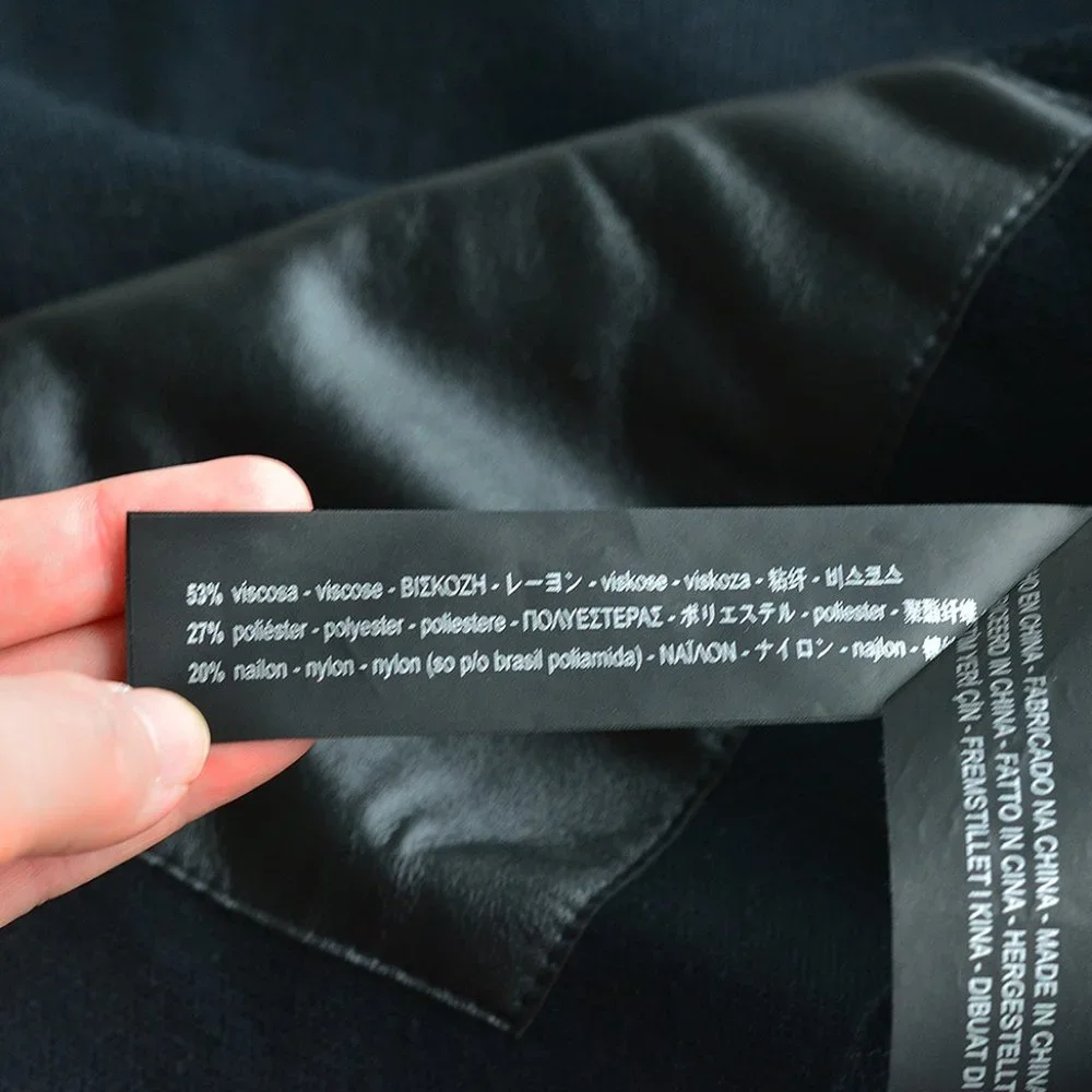 NWOT Zara Black Leather‎ Pocket Sweater - Picture 5 of 7